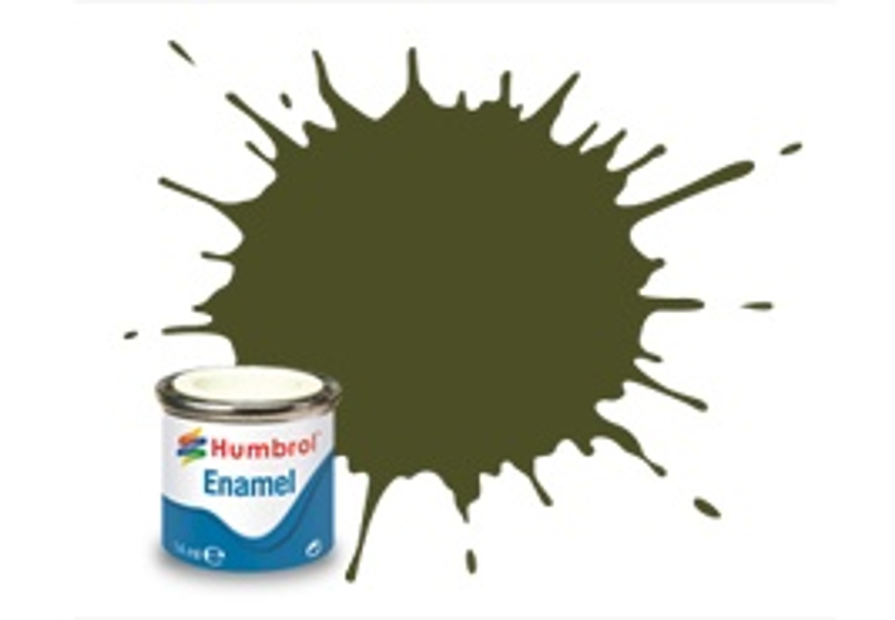 Humbrol Enamel Paint 155 Olive Drab Matt 14ml