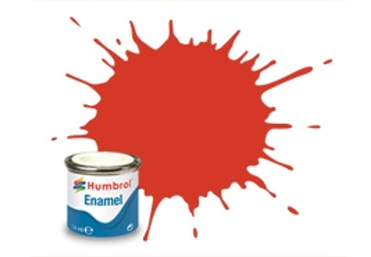 Humbrol Enamel Paint 174 Signal Red Satin 14ml