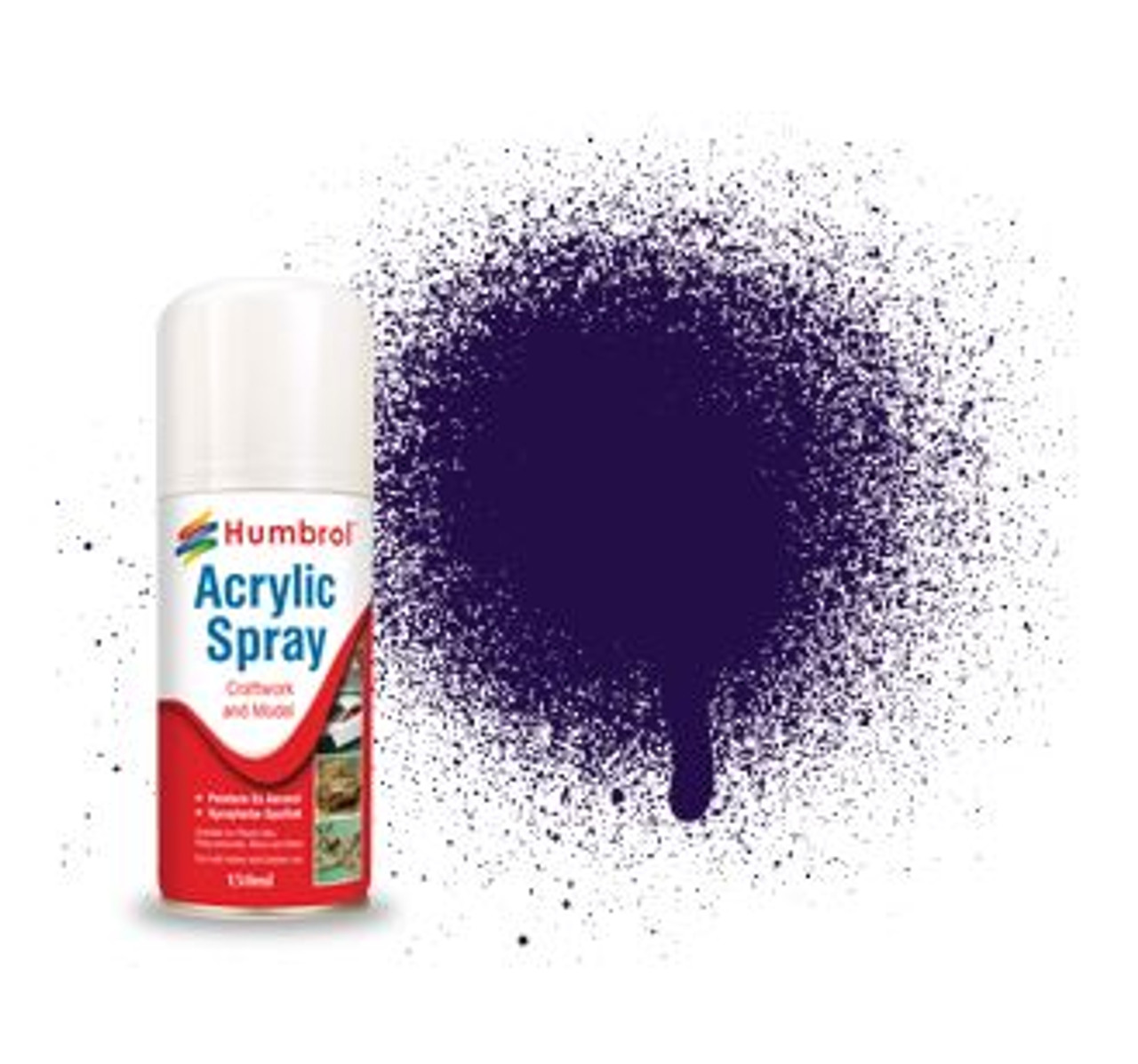 Humbrol Acrylic Spray Paint 68 Purple Matt 150ml
