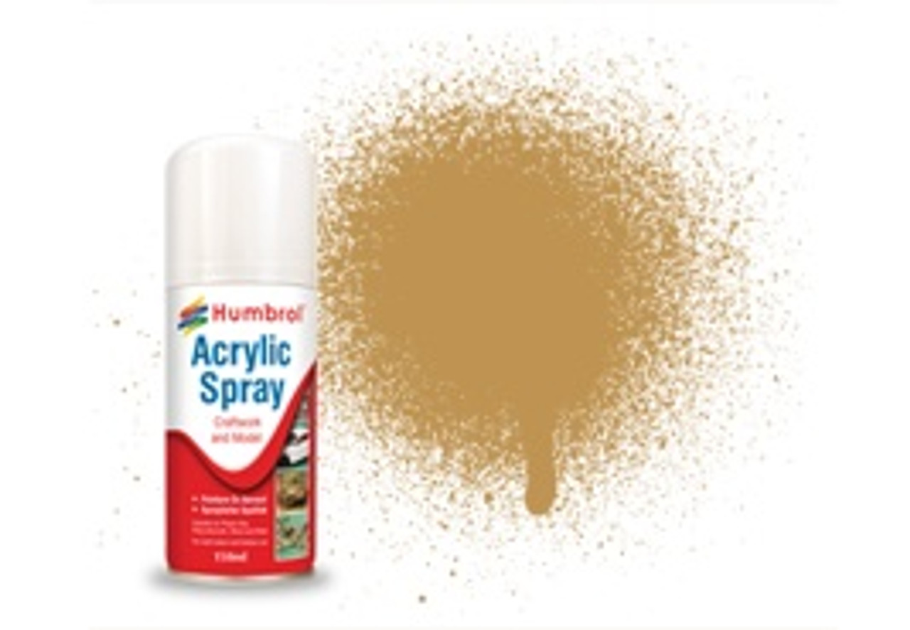 Humbrol Acrylic Spray Paint 93 Desert Yellow Matt