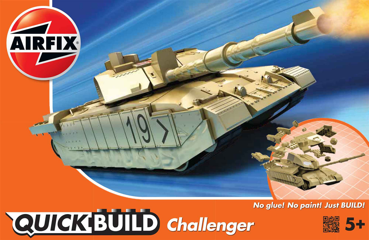 Airfix J6010 QUICKBUILD Challenger Tank - Scale Model Kit