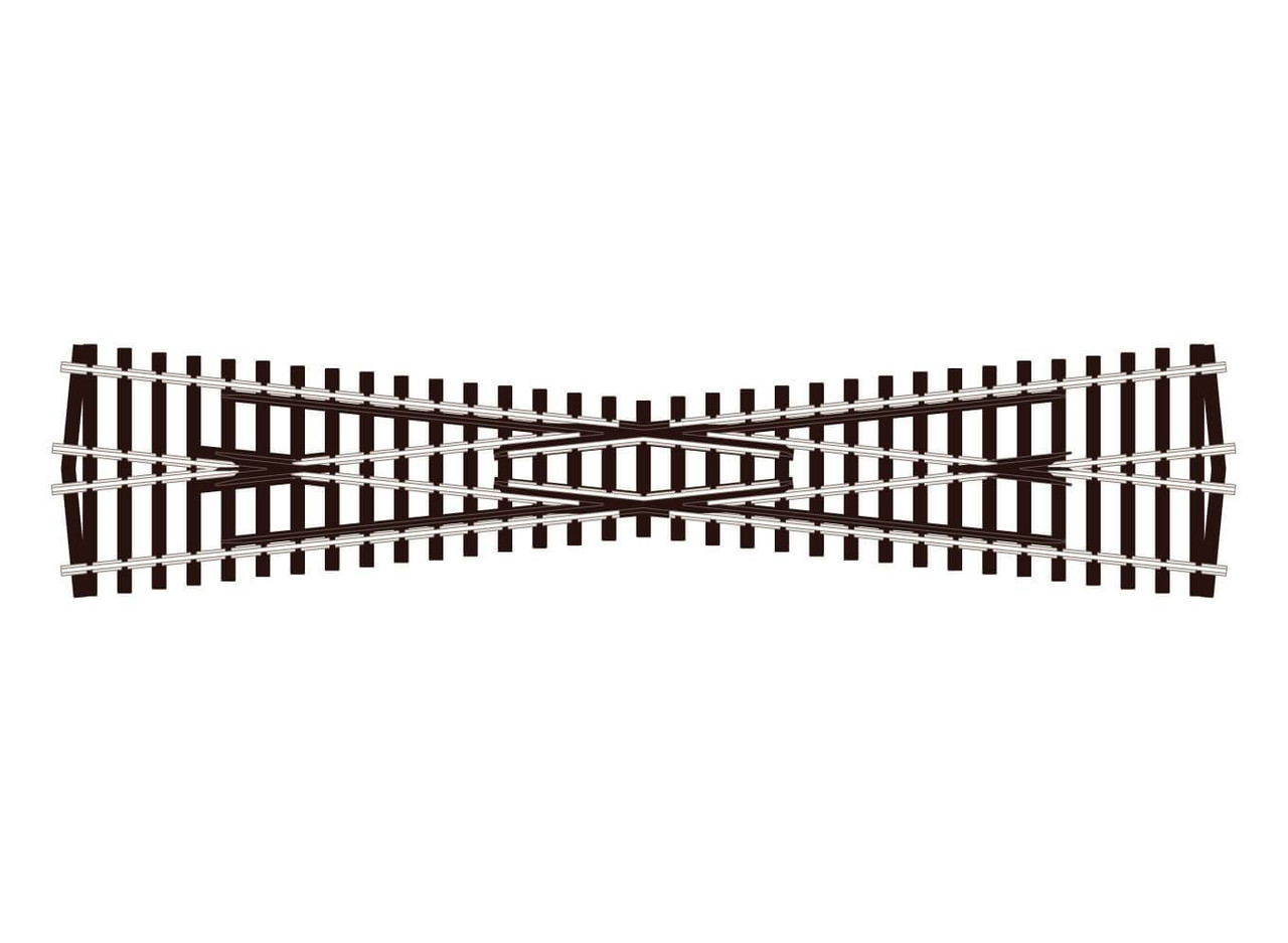 Peco HO Scale 12° Long Crossing Track – Code 100 Insulfrog, Ready To Run (SL-94)