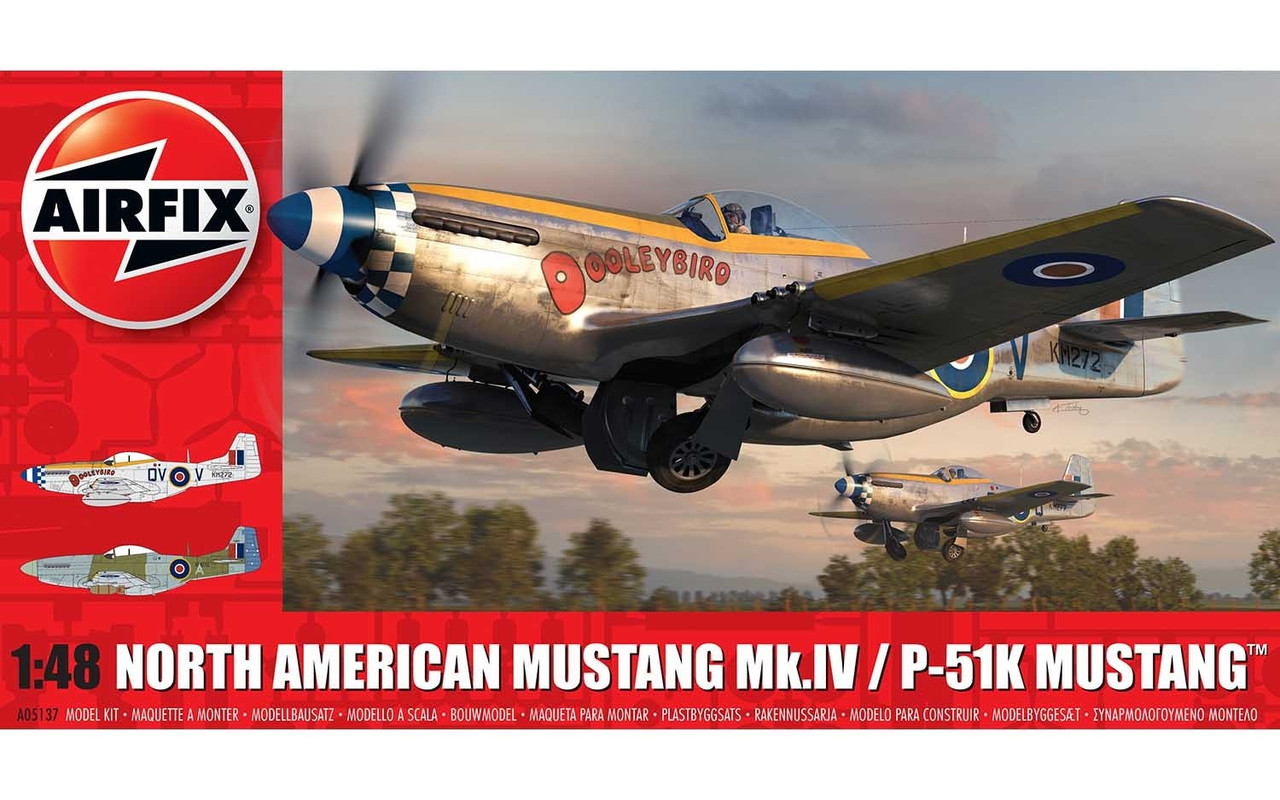 Airfix A05137 North American Mustang Mk IV 1:48 Scale Model Kit