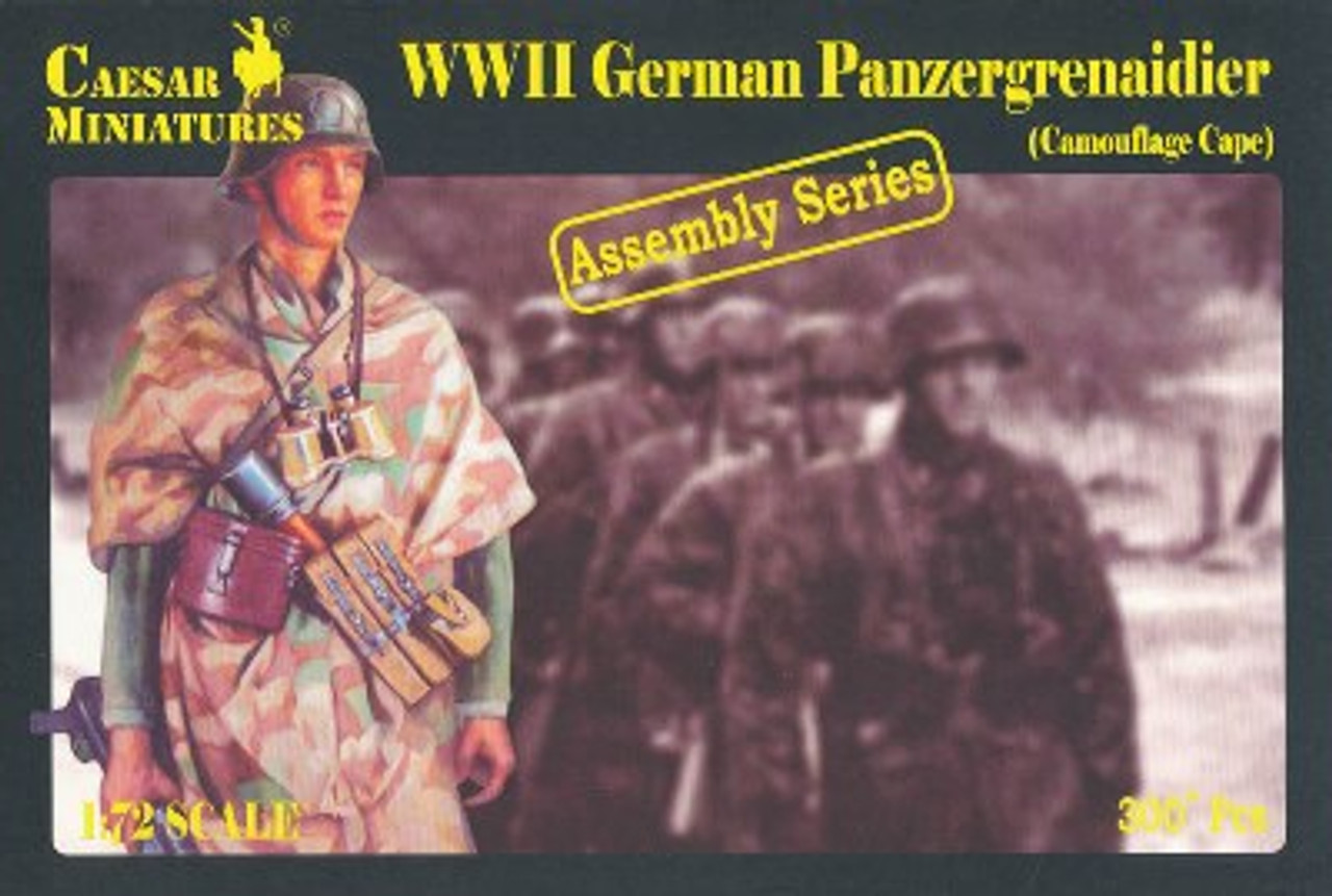 Caesar Miniatures 7717 WWII German Panzergrenaidier Camouflage Cape  Figures 1:72 Scale