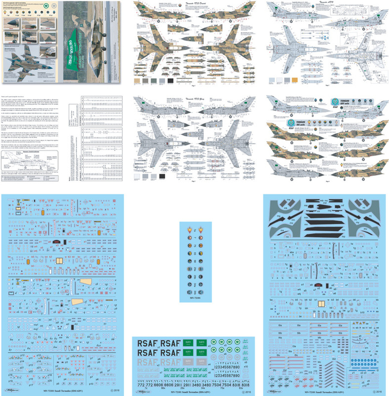 MILIVERSE MV-72101 Saudi Tornadoes IDS, ADV 1:72 D