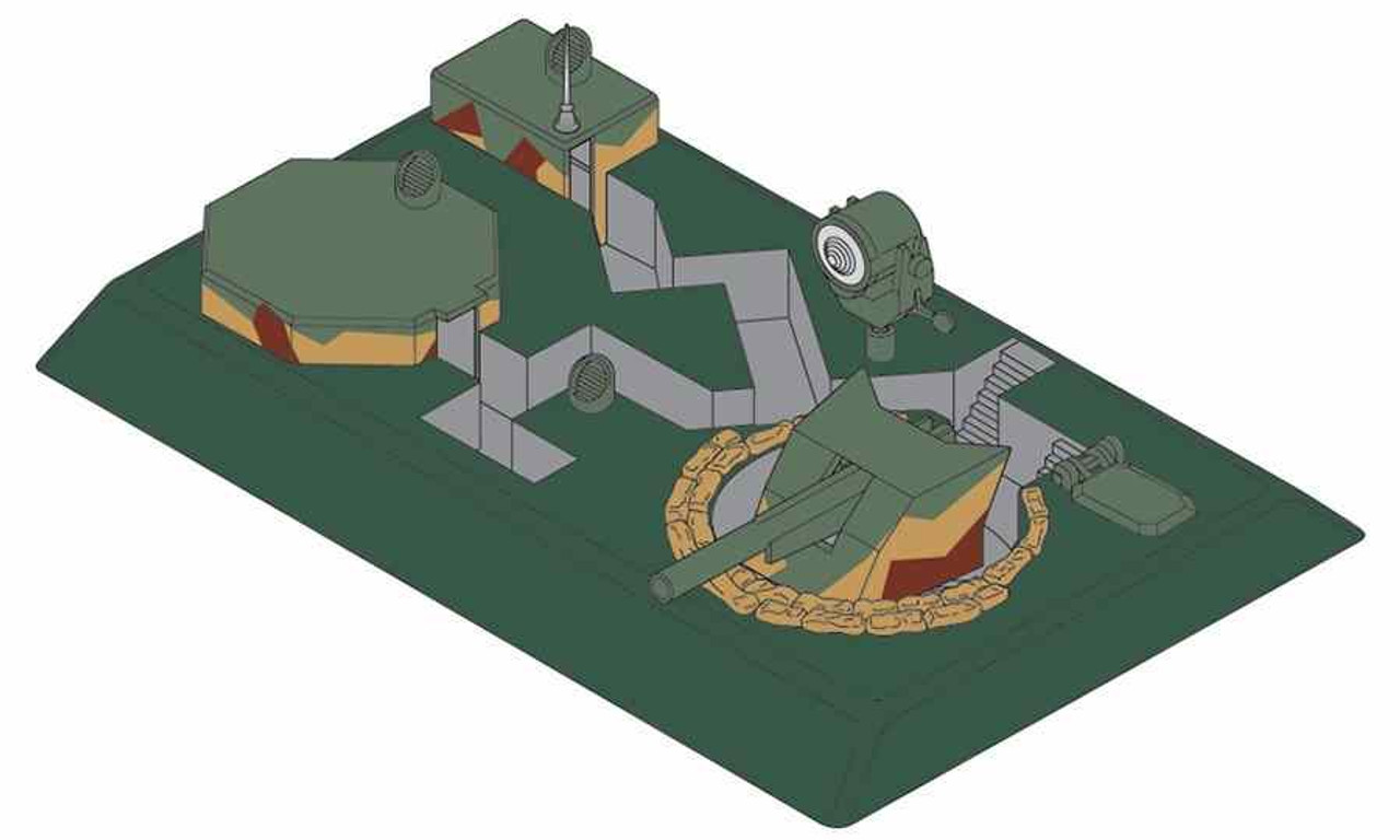 Airfix 06704 Gun Emplacement  1:72 Scale Model 