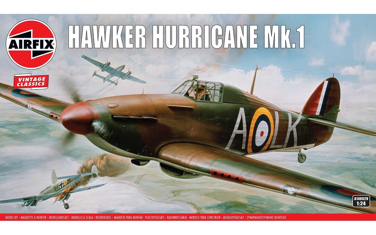 Airfix A14002V Hawker Hurricane Mk1 1:24 Scale Model Kit