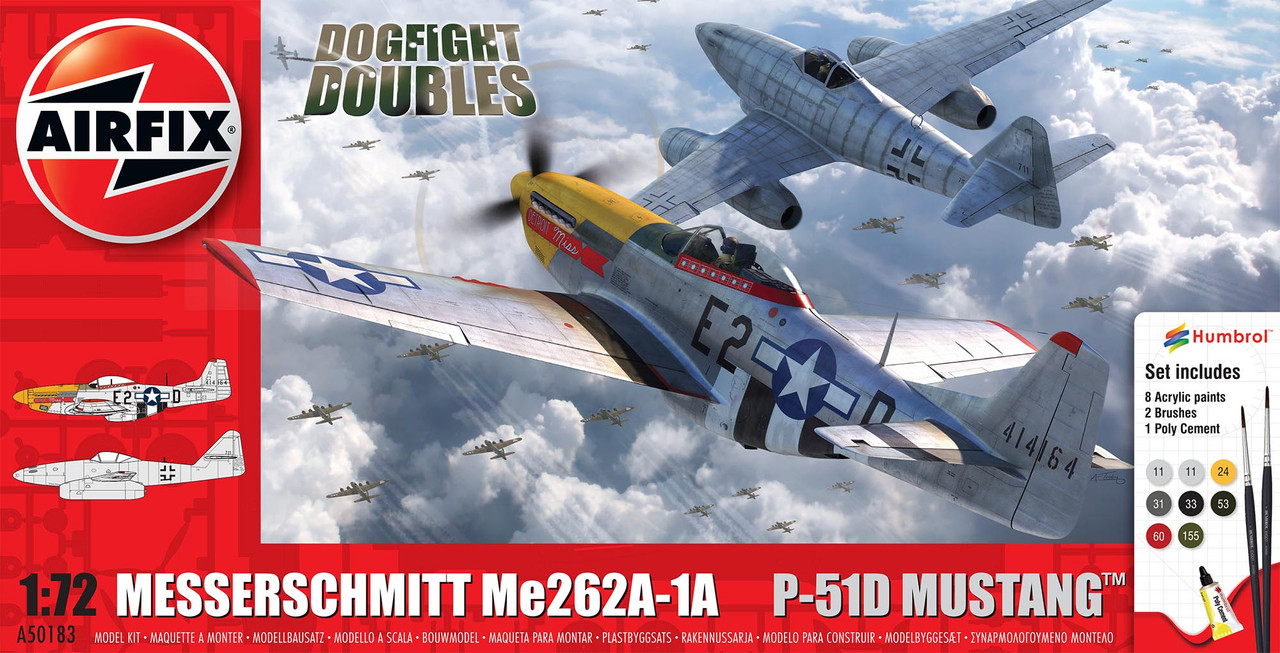 Airfix A50183 Messerschmitt Me262 & P-51D Mustang Dogfight Double