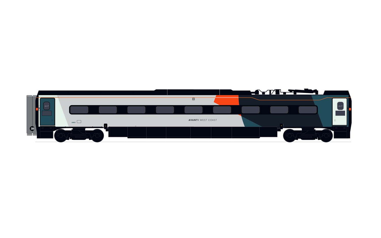 Hornby R40015 OO Gauge Avanti West Coast, Pendolino Pantograph Standard Buffet (PTSRMB) - Era 11