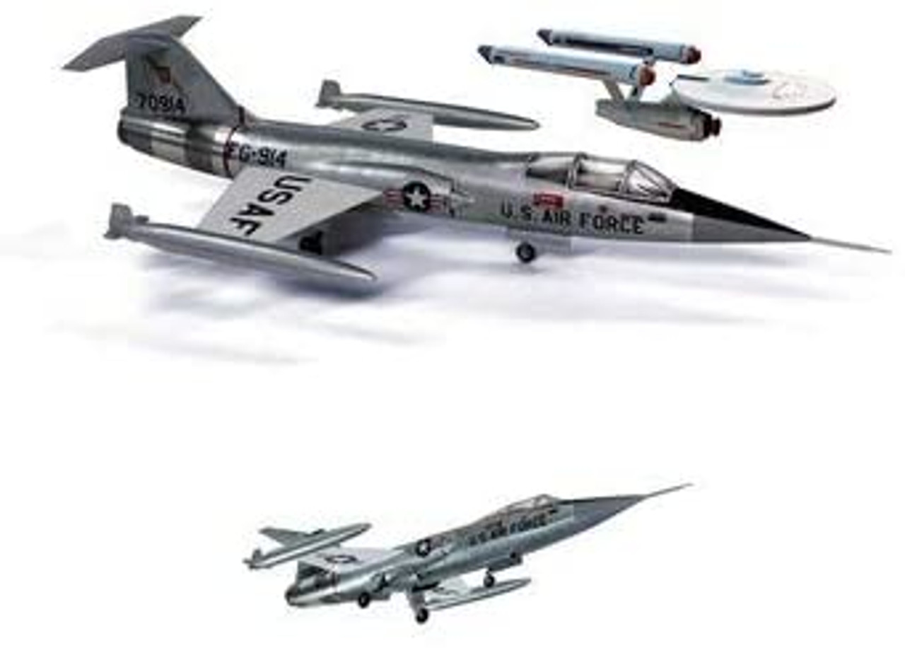 AMT AMT953/12 Star Trek (TOS) 'Tomorrow is yesterday' 1:48 F-104 Starfighter & U.S.S. Enterprise mini-model kit