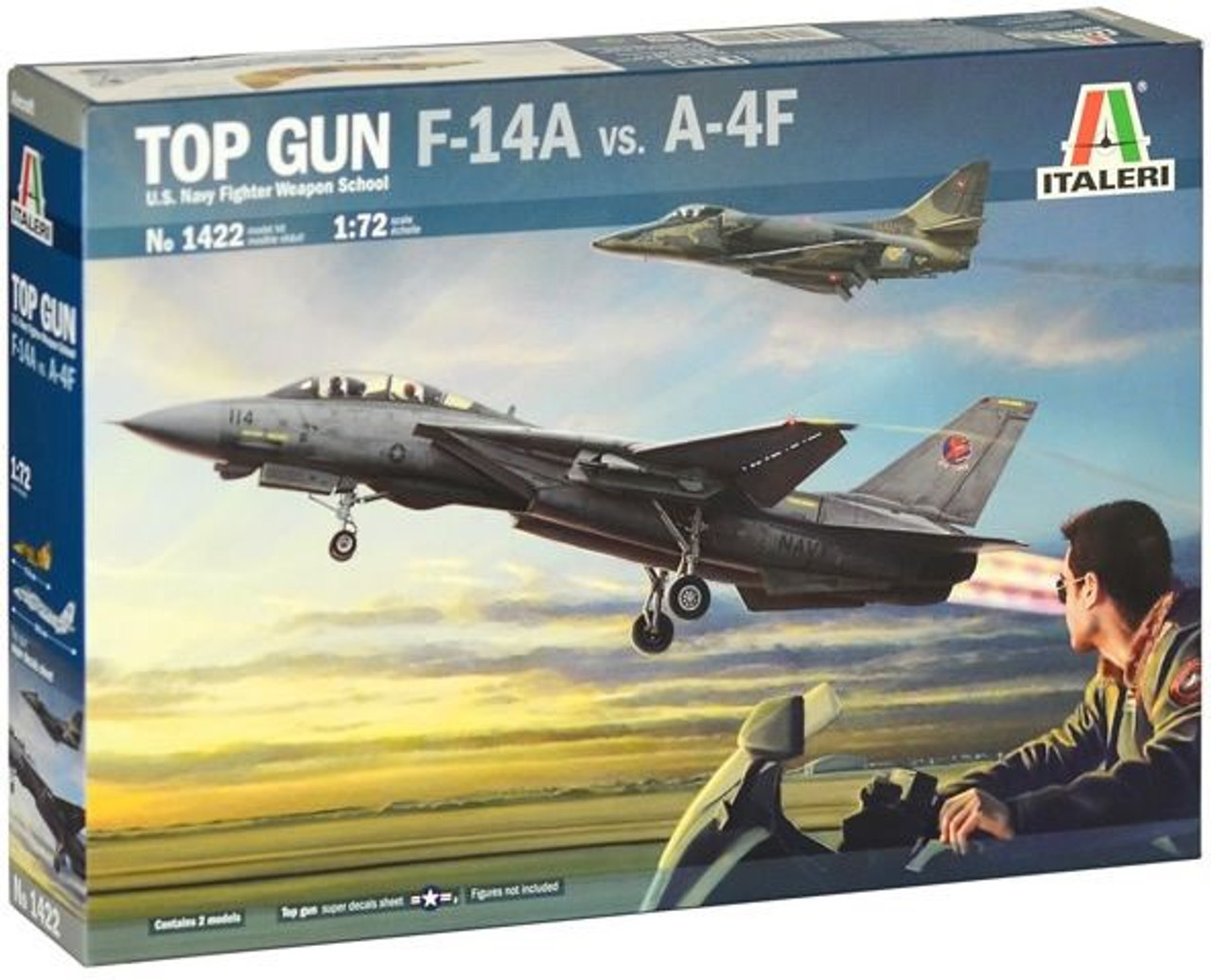 Italeri No.1422 Top Gun (U.S. Navy fighter weapon school) F-14A vs. A-4F