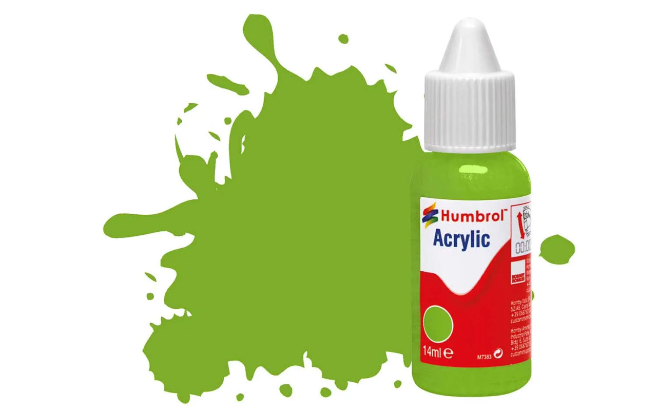Humbrol DB0038 acrylic dropper bottles lime - gloss