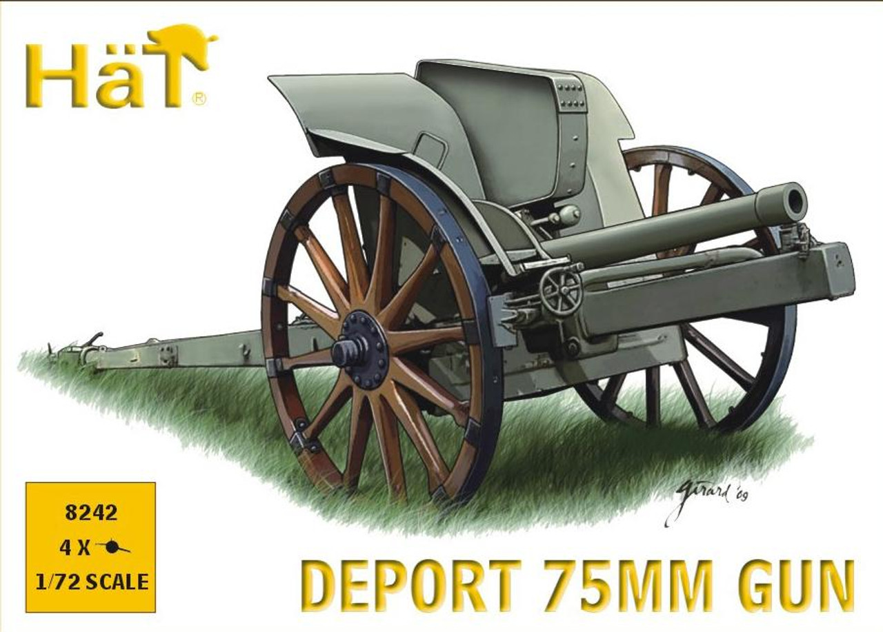 HaT 8242 WWI Italian 75mm Deport Gun 1:72 Scale