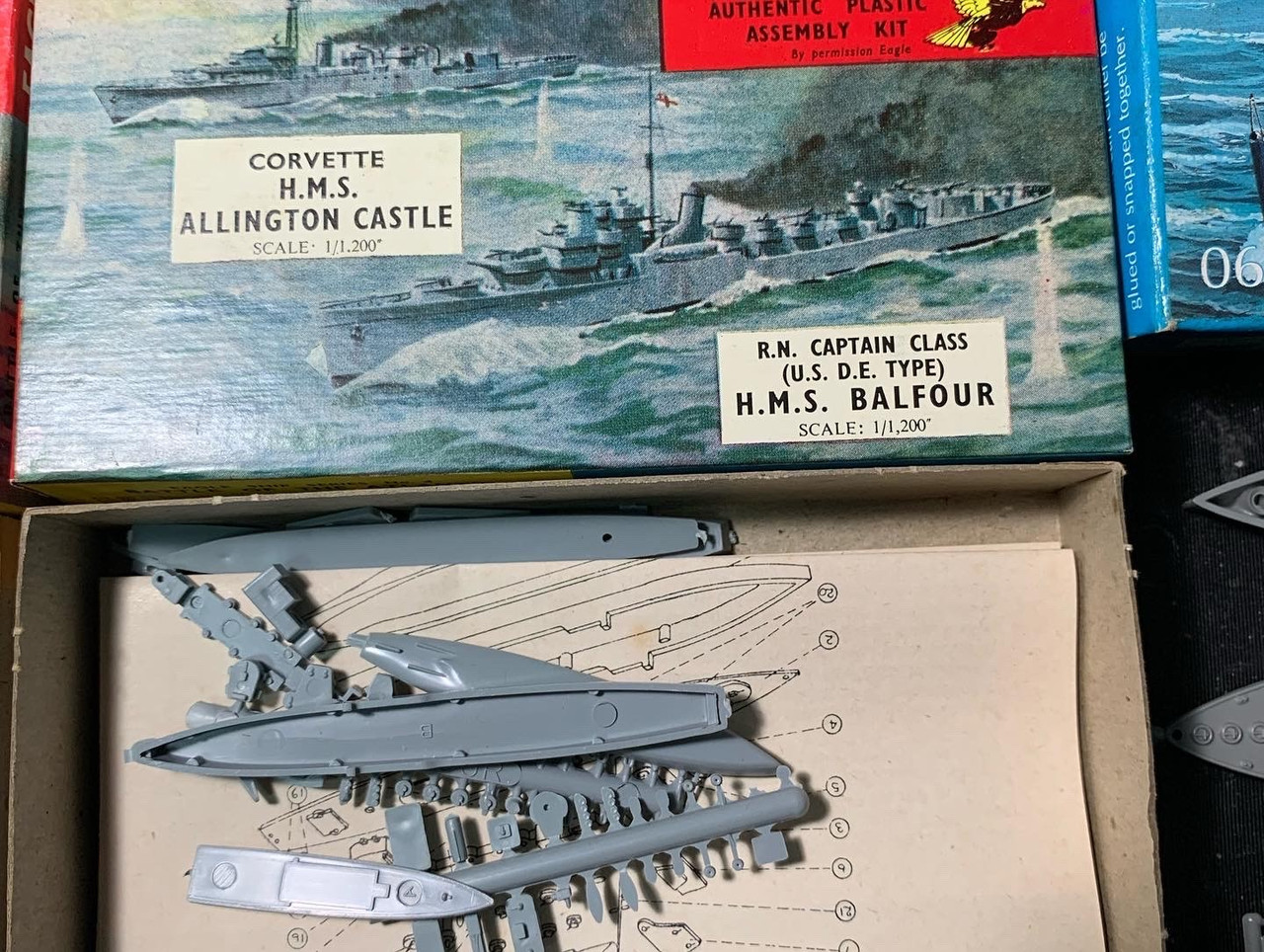 Eagle 1/1200 Corvette H.M.S. Allington Castle and R.N. Captain Class (U.S. D.E. type) H.M.S. Balfour