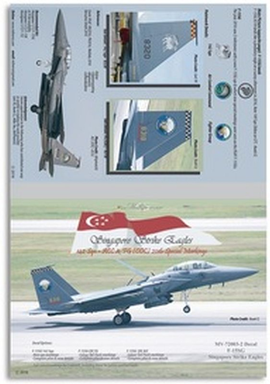 Miliverse MV-72003-2 72nd decals F-15SG Singapore Strike Eagles