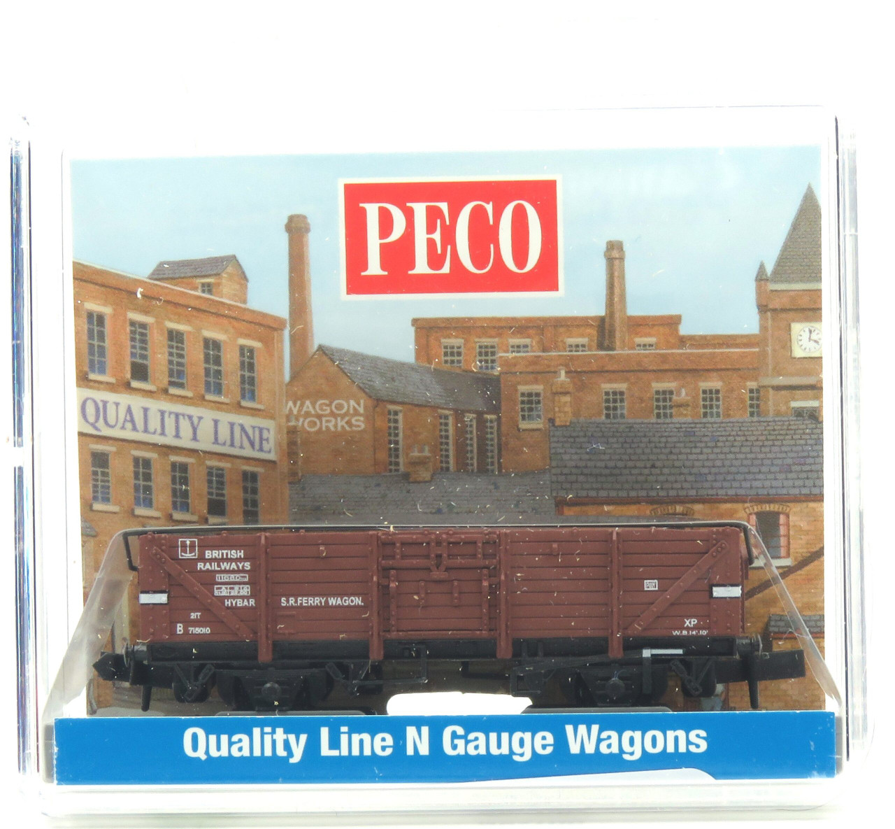 Peco NR-10B Open Wagon - 15ft - BR Ferry High - Bauxite