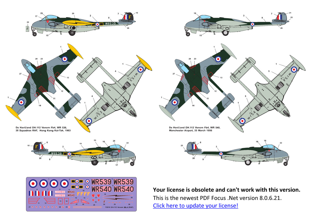 AccsGB 72-610 DH-112 Venom Mk.4 Royal Air Force