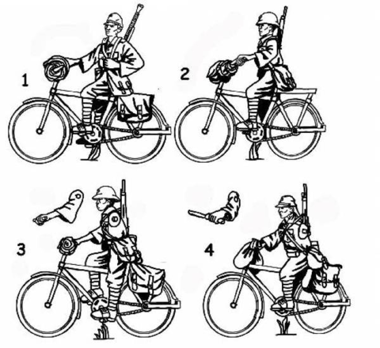 HAT 8278 WW2 Japanese Bicylists 1:72 Scale Figures