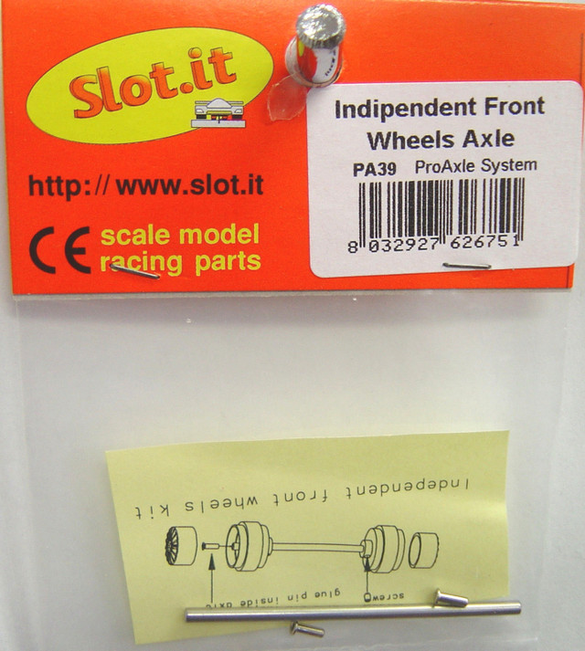 Slot.it Independent Front Wheels Axle PA39 ProAxle System
