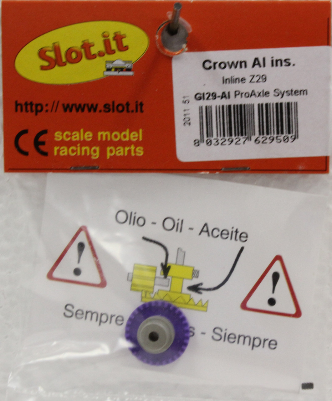 Slot.it Crown AI ins. Inline Z29 G129-AI ProAxle System