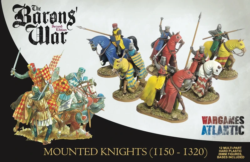 Wargames Atlantic 28mm The Baron's War Mounted Knight Command (1150 - 1320)