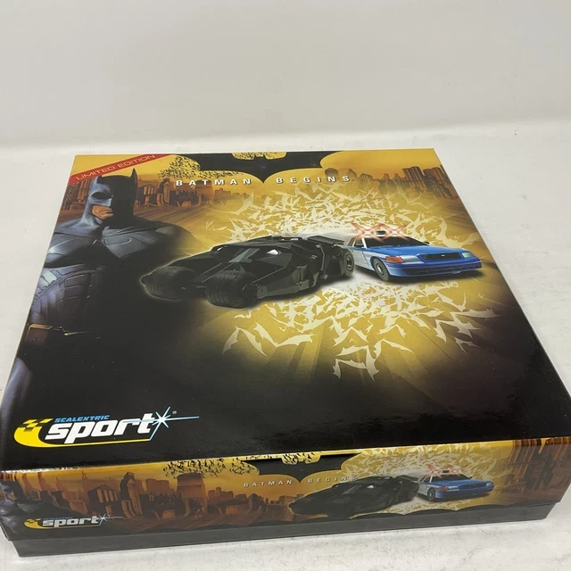 Scalextric C2669A Batman Begins / Limited Edition Batmobile & Gotham City Police Car