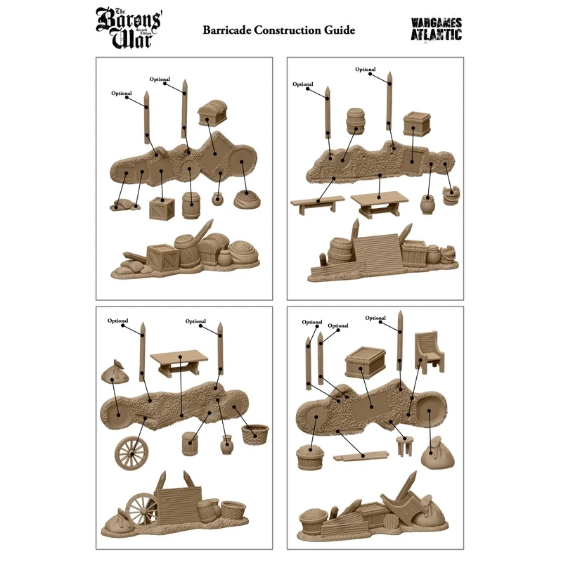 Wargames Atlantic general accoutrements WAAGA013 Markets & Barricades