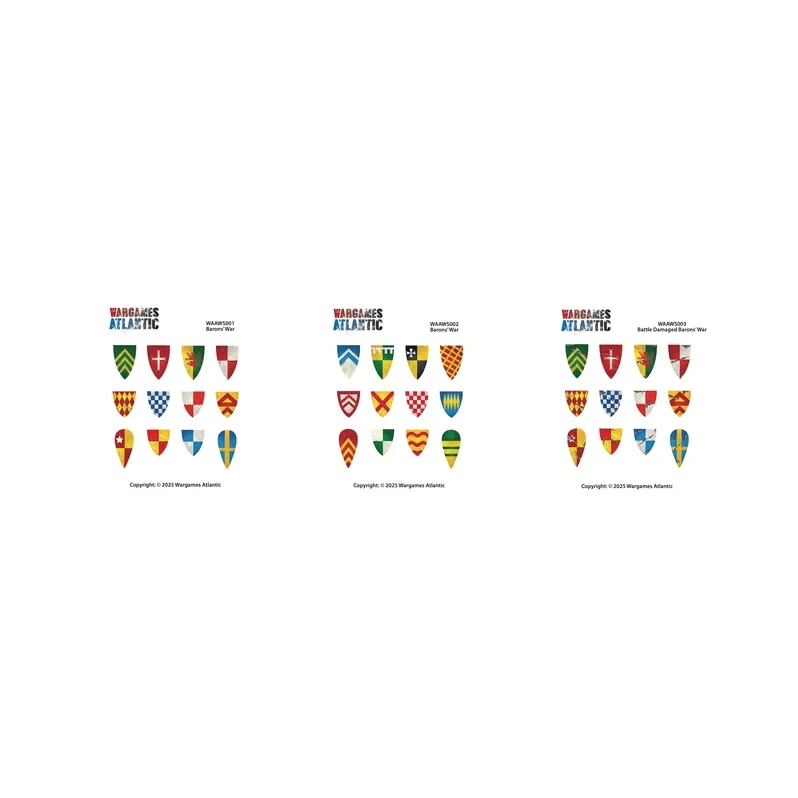 Wargames Atlantic WAAWS001 Baron's War Shield Decals