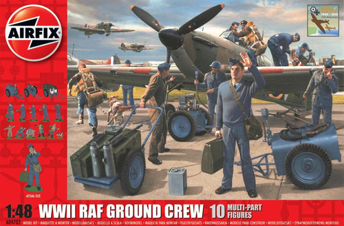 Airfix A04702 WWII Raf Ground Crew (10)  1:48 Scale Figures