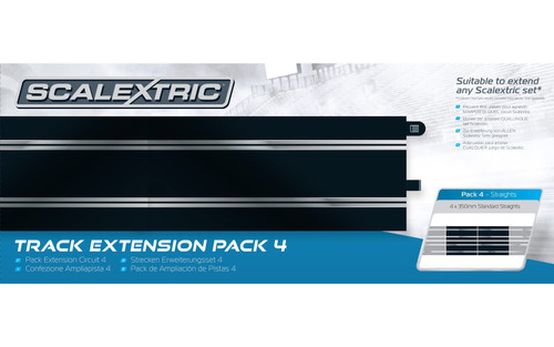 Scalextric C8526 Track Extension Pack 4 - 4 x Standard Straights Slot Car Track