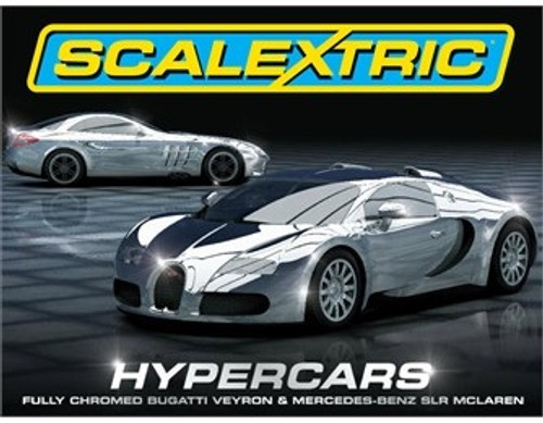 Scalextric C3169A Hypercars - Bugatti Veyron & Mercedes Benz SLR McLaren Slot Car 1:32 Scale