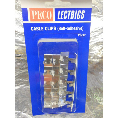 Peco PL-37 Lectrics Cable Clips - self adhesive Mo