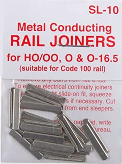 Peco SL-10 Accessories Rail Joiners, nickel silver Peco SL-10 Accessories Rail Joiners, nickel silver