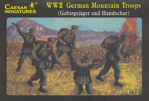 Caesar Miniatures H067 WWII German Mountain Troops Figures 1:72 Scale