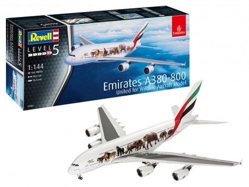 Revell 03882 1:144 Emirates A380-800 united for wildlife aircraft model  Revell 03882 1:144 Emirates A380-800 united for wildlife aircraft model