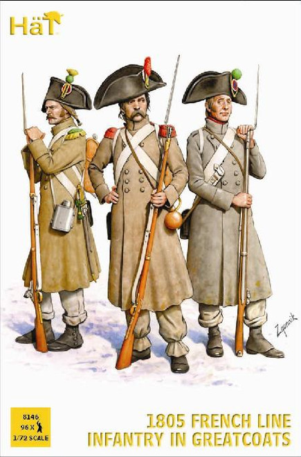 HaT 8146 1805 French in greatcoats 1:72 Scale Figu