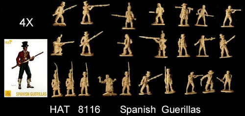 HaT 8116 Napoleonic Spanish Guerillas 1:72 Scale Figures