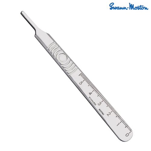 Swann-Morton 0934 graduated stainless steel surgical handle no. 4