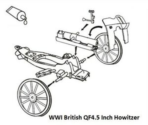 HaT 8243 WWI British QF 4.5 Howitzer 1:72 Scale Fi