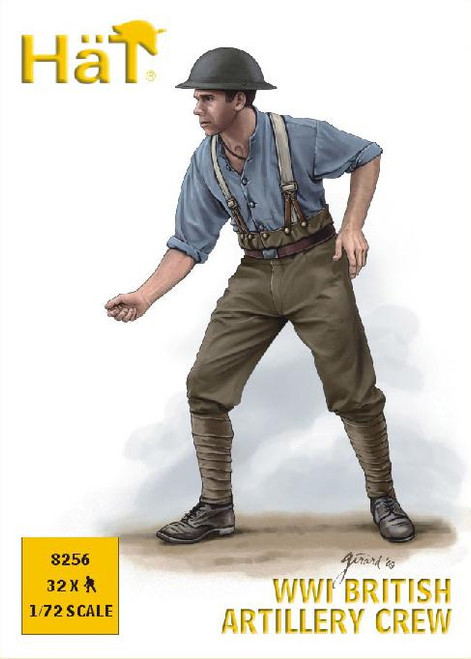 HaT 8256 WWI British Artillery Crew 1:72 Scale Figures