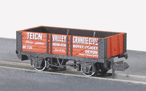 Peco NR-5005P N RTR 9ft 5 plank open wagon Teign Valley Granite