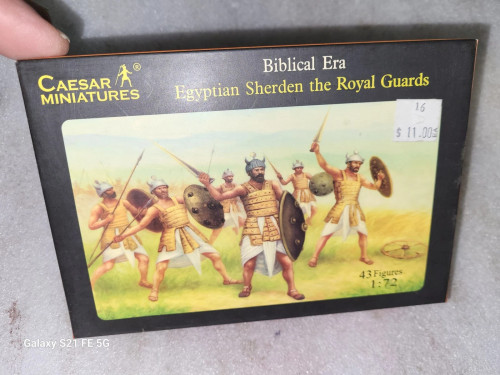 Caeser Miniature History050 1:72 Biblical Era Egyptian Sherden the Royal Guards