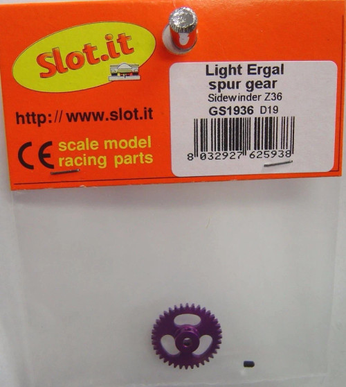 Slot.it Light Ergal spur gear Sidewinder Z36 GS1936 D19