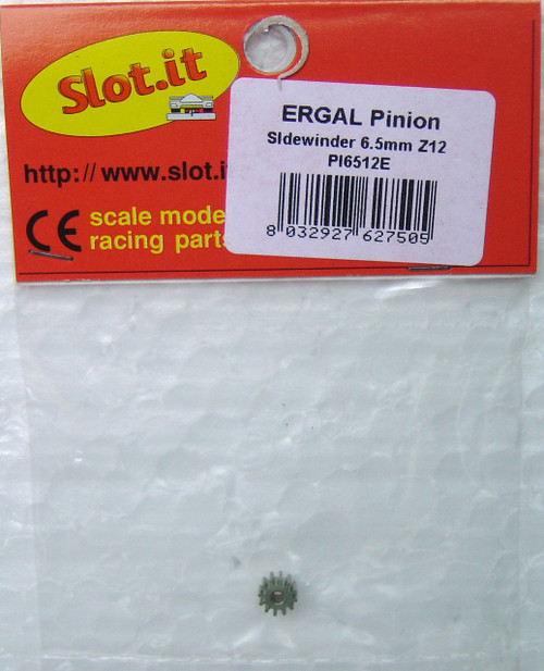 Slot.it ERGAL Pinion Sidewinder 6.5mm Z12 Pl6512E