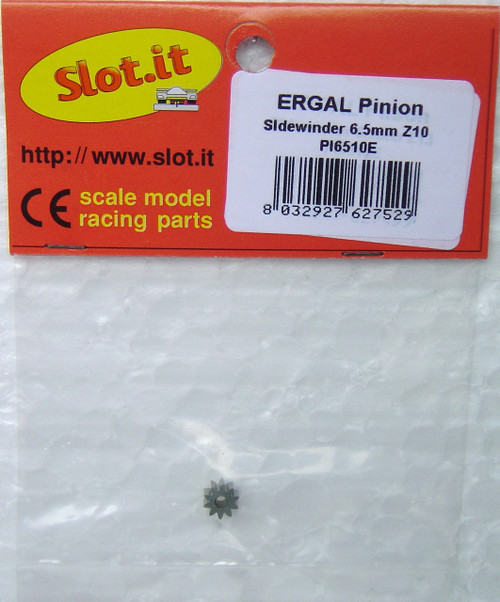 Slot.it ERGAL Pinion Sidewinder 6.5mm Z10 Pl6510E