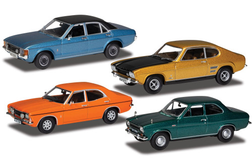 Corgi Vanguard Limited Edition VC01402 1:43 Ford GT Collection Ford Consul 3000 GT Sapphire Metallic Ford Escort Mk1 Aquatic Jade Ford Cortina