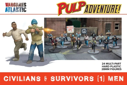 Wargames Atlantic Pulp Adventure WAAPA002 Civilians & Survivors (1): Men