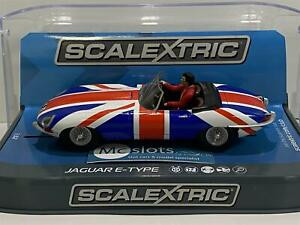 Scalextric C3878 Jaguar E-Type Union Jack Slot Car 1:32