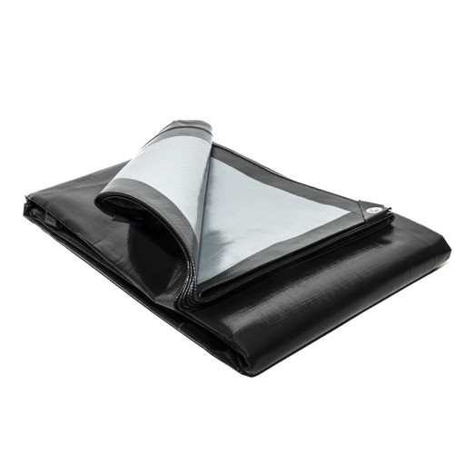 270gsm Heavy Weight Black/Silver Tarpaulins
