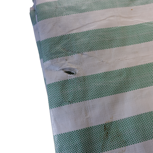 Green&White Striped 170gsm 5.5m x 7m tarpaulin